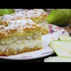 GRAŻYNKA - PYSZNE CIASTO Z GRUSZKAMI z kokosem