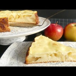Французский яблочный пирог! Ароматный, нежный со сметанной заливкой и простой в приготовлении!