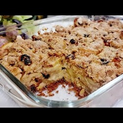 Насыпной фруктовый пирог