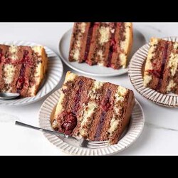 Авторский рецепт ТОРТ ТРИО / Шоколадный бисквит, шоколадный мусс, вишня, апельсин