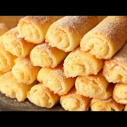 ТВОРОЖНОЕ Печенье ТРУБОЧКИ с Начинкой 