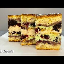 ПЕЧУ ОДНИМ КОРЖЕМ ПЛЯЦОК "ПАНІ КАБЛУЧКОВА" з безе, вишнями, маком