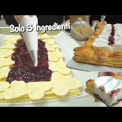 SOLO 3 INGREDIENTI Millefoglie Cuore alla Marmellata