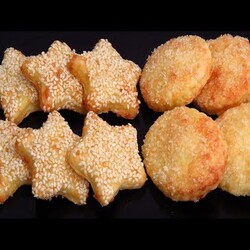 ВКУСНЯТИНА к чаю! ПЕЧЕНЬЕ с сахаром и с кунжутом ВКУСНОЕ СЫРНОЕ ПЕЧЕНЬЕ