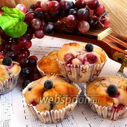 Ягодные кексы с белым шоколадом