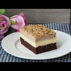 Ciasto Monte na czekoladowym biszkopcie