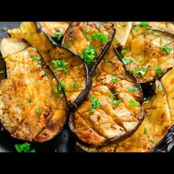 Запеченный с чесноком баклажан. Быстро, вкусно и просто!