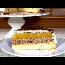 Przepyszne ciasto orzechowo-jabłkowe z bitą śmietaną | Przepis z mojego starego zeszytu