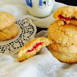 Как приготовить Лимонное печенье с малиной