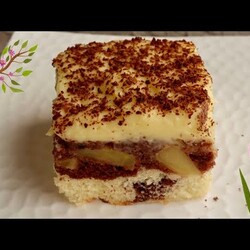 MRAMORNI KOLAČ S JABUKAMA I PUDINGOM