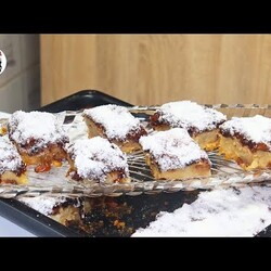 Jeftin kolač na''brzaka''od jabuka i kokosa Bez jaja i mleka bez miksera