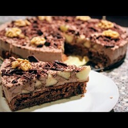 Fit ciasto z gruszką i gorzką czekoladą - Słodka Czarodziejka