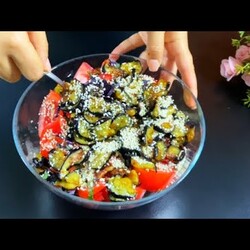 Самый лучший и простой салат с баклажанами! Рецепт был дан шеф-поваром из Англии!