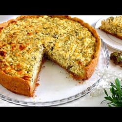 Очень Вкусный и Простой В приготовлении КИШ/ Пирог на песочном тесте Творожный с сыром