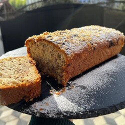 орехово-шоколадный сливочный кекс