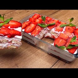 Dessert, das Millionen erobert hat! Rezept in 5 Minuten! Ohne Backen und Gelatine.