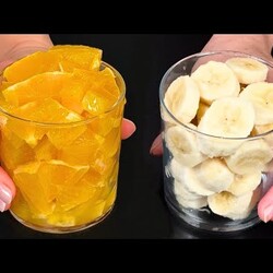 Nur Bananen und Orange! Das köstlichste hausgemachte Dessert in 5 Minuten! ohne Backen!