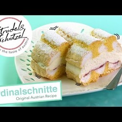 Kardinalschnitte | Sponge, Meringue and Jam Slice | Original Austrian Recipe
