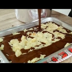 шоколадный пирог с кокосовым пудингом