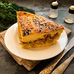 Заливной пирог с рыбным фаршем