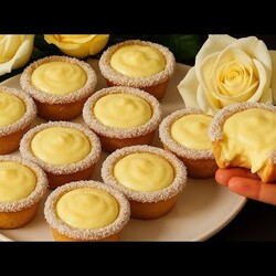 Кокосовые тарталетки с заварным кремом