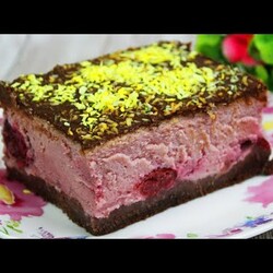 PYSZNY WIŚNIOWY SERNIK NA KRUCHYM SPODZIE  OBLANY POLEWĄ CZEKOLADOWĄ - ZOBACZ PRZEPIS KROK PO KROKU