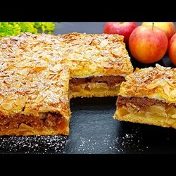 So einen leckeren Kuchen hast du noch nie gegessen. Unglaublich leckerer Apfelkuchen.