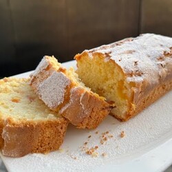 кекс с рикоттой и персиком