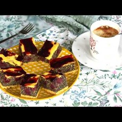 Mak kocke s višnjama iz kompota kolač recept