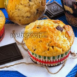Американские ванильные маффины с кусочками шоколада