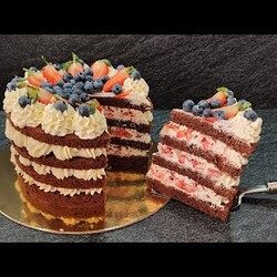 самый вкусный открытый шоколадный торт с ВЕНСКИМ БИСКВИТОМ! Быстро и вкусно!