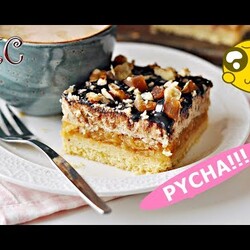 Ciasto Niebo z Jabłkami i Kremem Orzechowym – Przepis – Mała Cukierenka