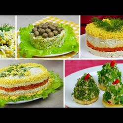 5 ВКУСНЕЙШИХ салатов, которые я ОБЯЗАТЕЛЬНО готовлю на Новогодний Стол!!! Новогоднее меню 2020.