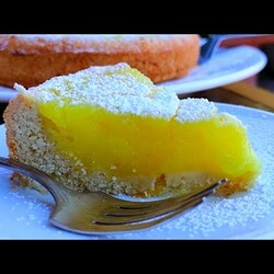Фантастический лимонный пирог с кремом!Очень лёгкий рецепт!