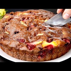 шоколадно-вишнёвый пирог с рикоттой