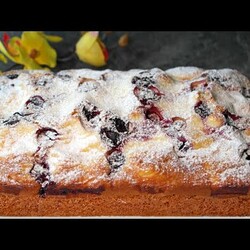 фруктовый пирог с йогуртовой заливкой