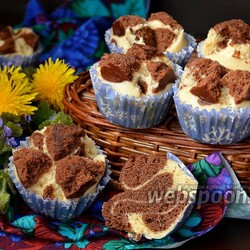 Кексы на пару зебра