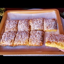 пирог с яблоками и пудингом