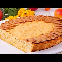 Творожно-тыквенная запеканка с яблоками