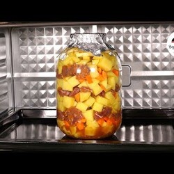 Блюдо, которое я всегда готовлю на Пасху  Вам точно захочется повторить! Картофель с мясом в банке