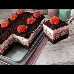 Этот пирог на вкус как настоящий торт! Клубнично-Шоколадный Торт