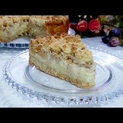 яблочный кремовый пирог