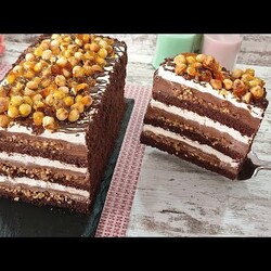 Быстрый Шоколадный торт с ГРИЛЬЯЖЕМ! Очень вкусно и просто! Без желатина, ручным миксером!