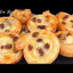 Нежные вкусные булочки СЛОЙКИ С ЗАВАРНЫМ КРЕМОМ к чаю Люда Изи Кук выпечка