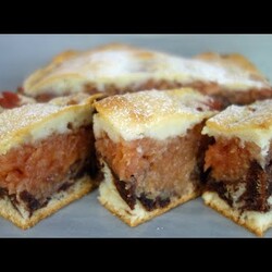 Ciasto Marmurkowe z jabłkami. Jabłecznik на белковом тесте