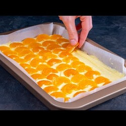 Пирог с мандаринами, готовлю его круглый год 2 рецепта