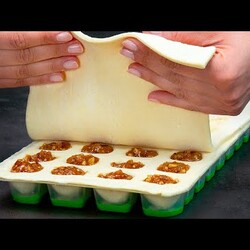 I’ve bought all the puff pastry! Brilliant dessert in the ice cubes shape