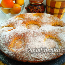 Пирог "Восхитительный" с абрикосами - рецепт с фото