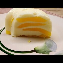 Молочно-апельсиновый десерт за 15 минут. Без выпечки, без желатина и без муки.