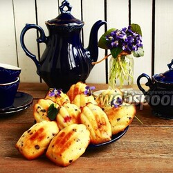 «Мадлен» с шоколадными каплями и клюквой